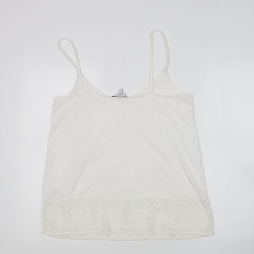 NEXT Womens White  Polyester Basic Tank Size 14 V-Neck