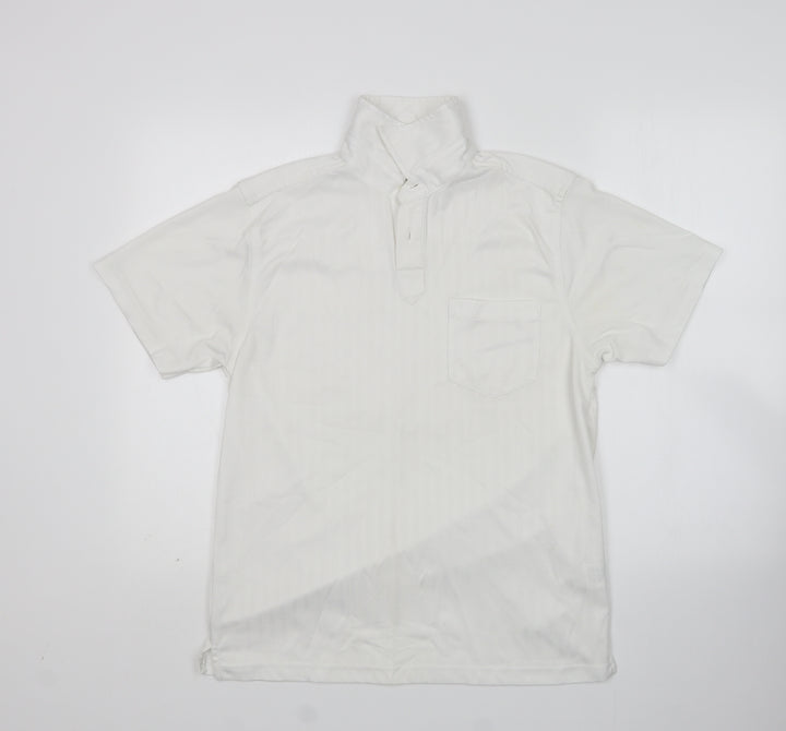 UrbanSpirit Womens White  Polyester Basic Polo Size M Collared