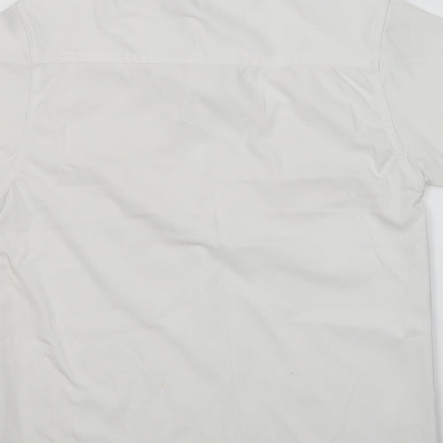 UrbanSpirit Womens White  Polyester Basic Polo Size M Collared