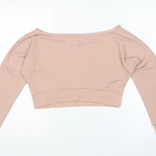 Select Womens Pink  Polyester Pullover Sweatshirt Size S   - cropped