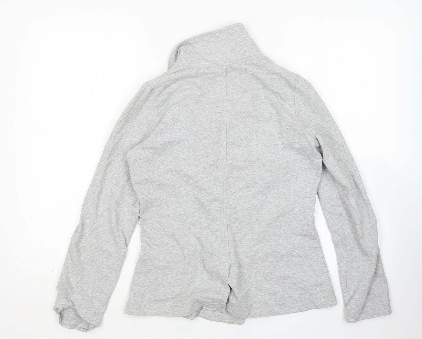 Denim Co Womens Grey V-Neck  Cotton Cardigan Jumper Size 8