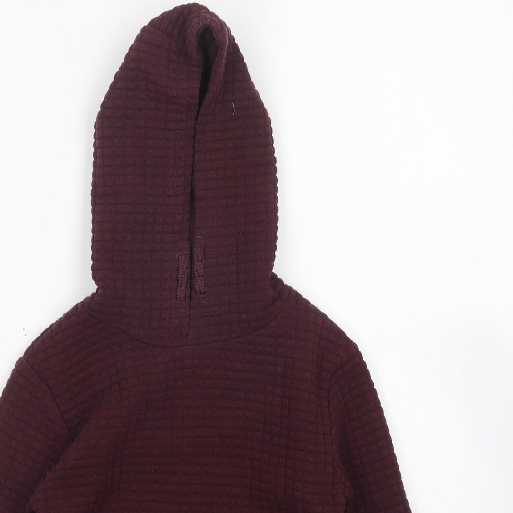 Primark Boys Purple  Polyester Pullover Hoodie Size 5-6 Years