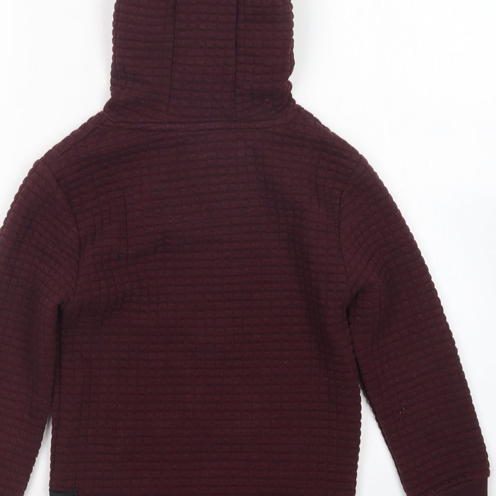 Primark Boys Purple  Polyester Pullover Hoodie Size 5-6 Years