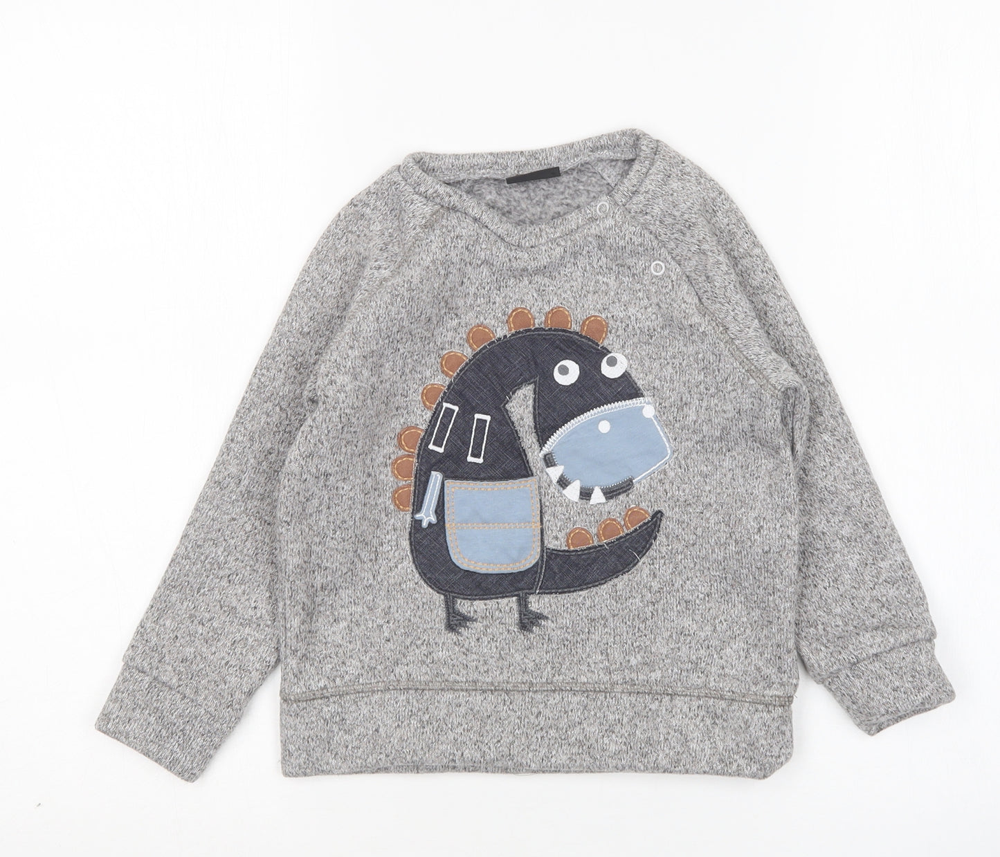 NEXT Boys Grey  Polyester Pullover Sweatshirt Size 3-4 Years