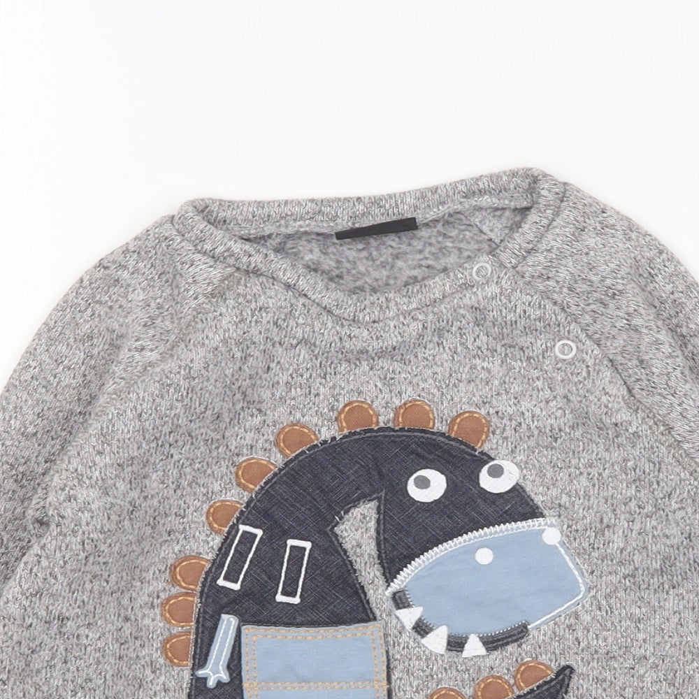 NEXT Boys Grey  Polyester Pullover Sweatshirt Size 3-4 Years