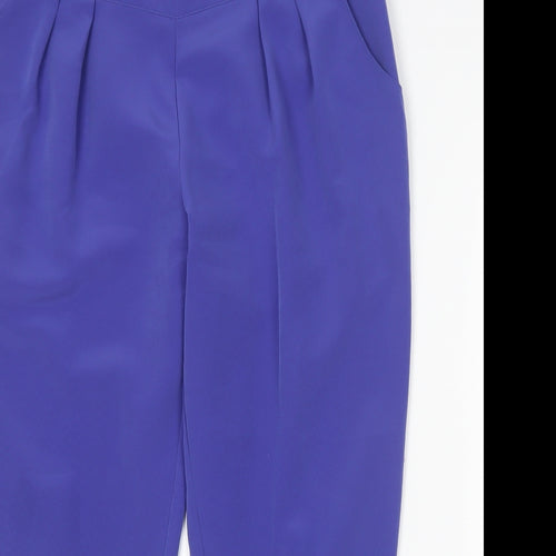 Jane Norman Womens Blue  Polyester Trousers  Size 14 L26 in Regular