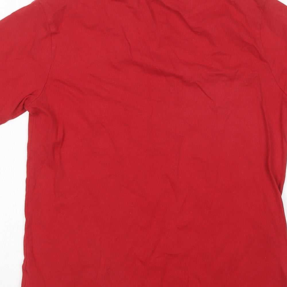 Jordan Boys Red  Cotton Basic T-Shirt Size 12-13 Years Round Neck
