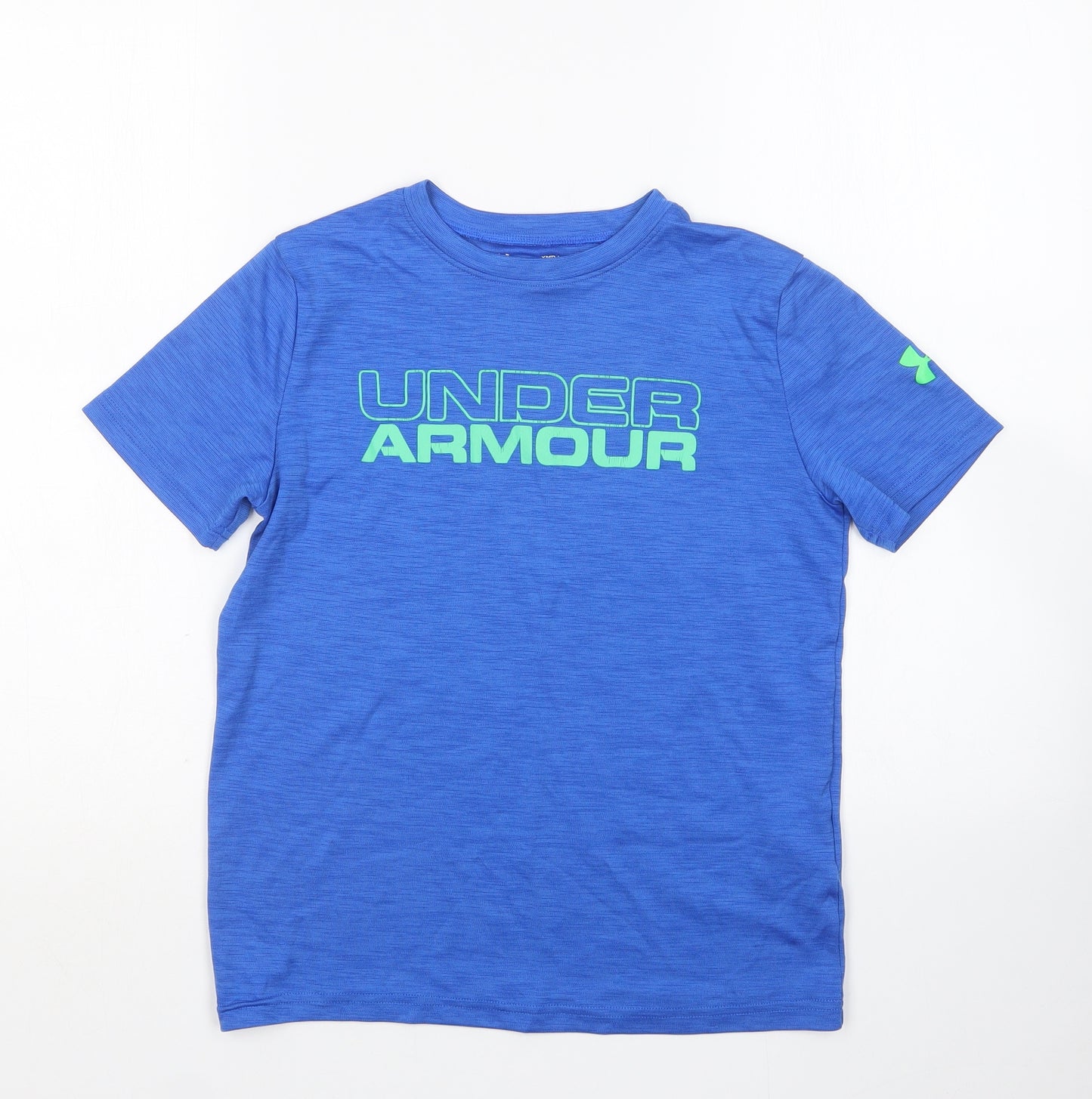 Under armour Boys Blue  Polyester Basic T-Shirt Size M Round Neck