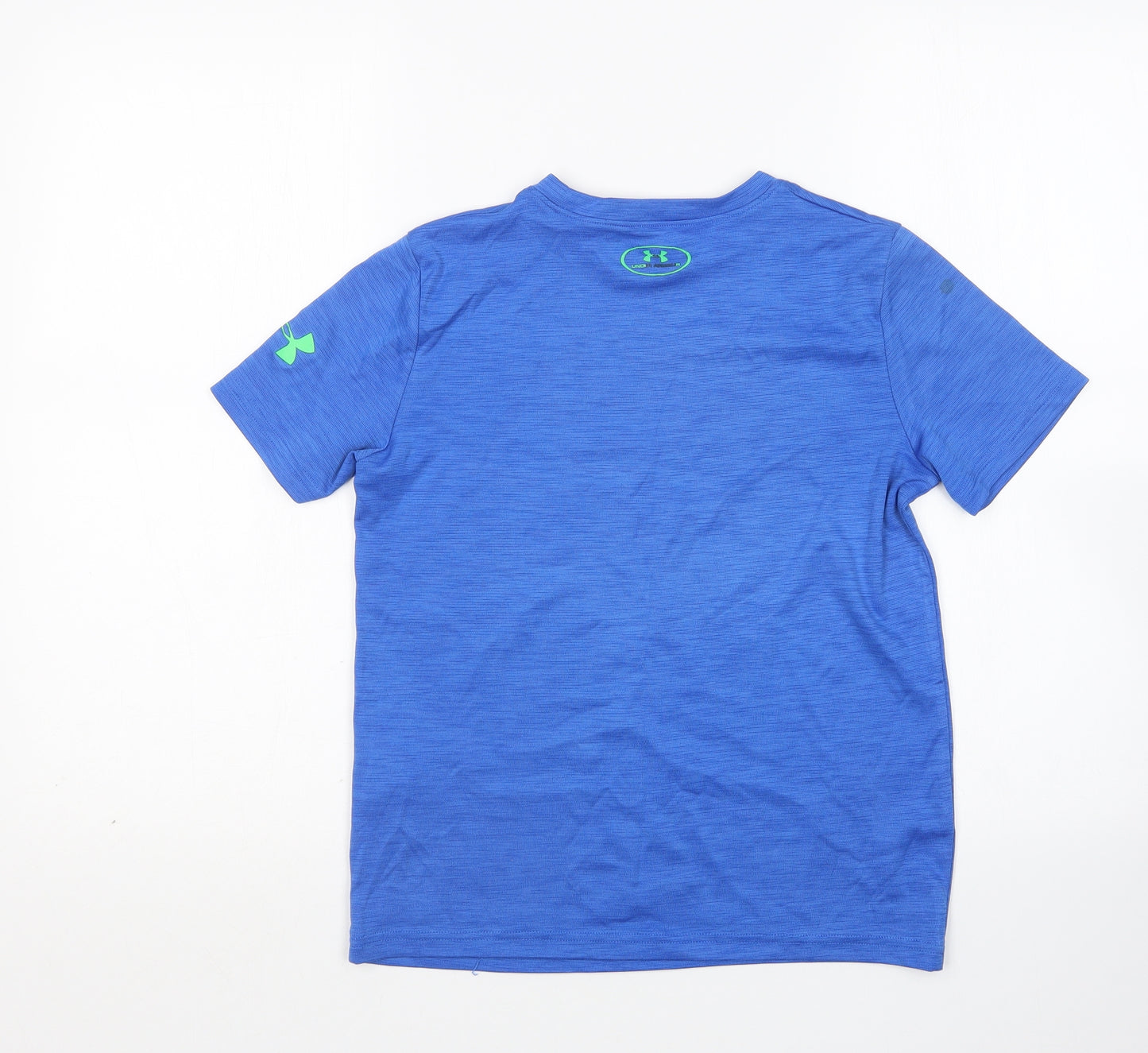 Under armour Boys Blue  Polyester Basic T-Shirt Size M Round Neck