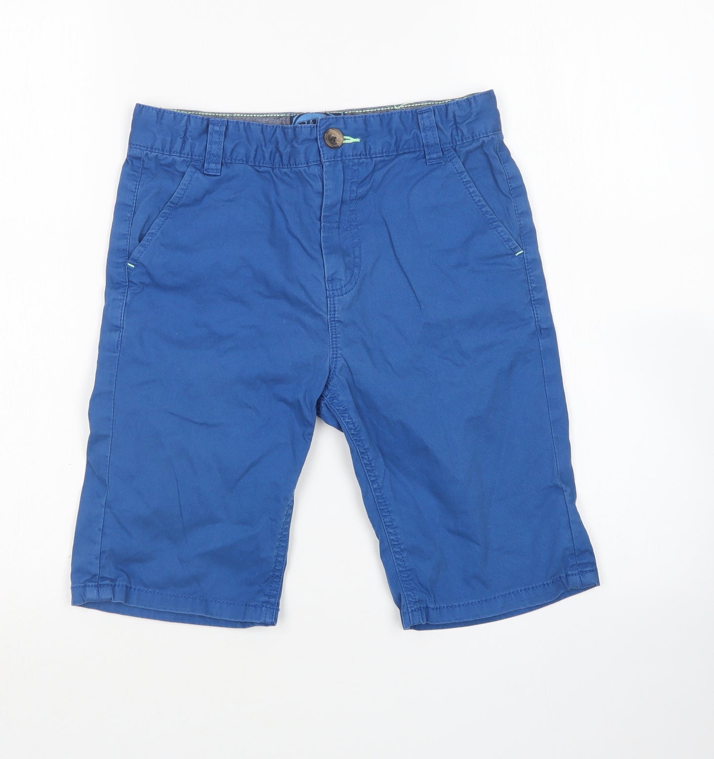 Blue Zoo Boys Blue  Cotton Chino Shorts Size 11 Years  Regular