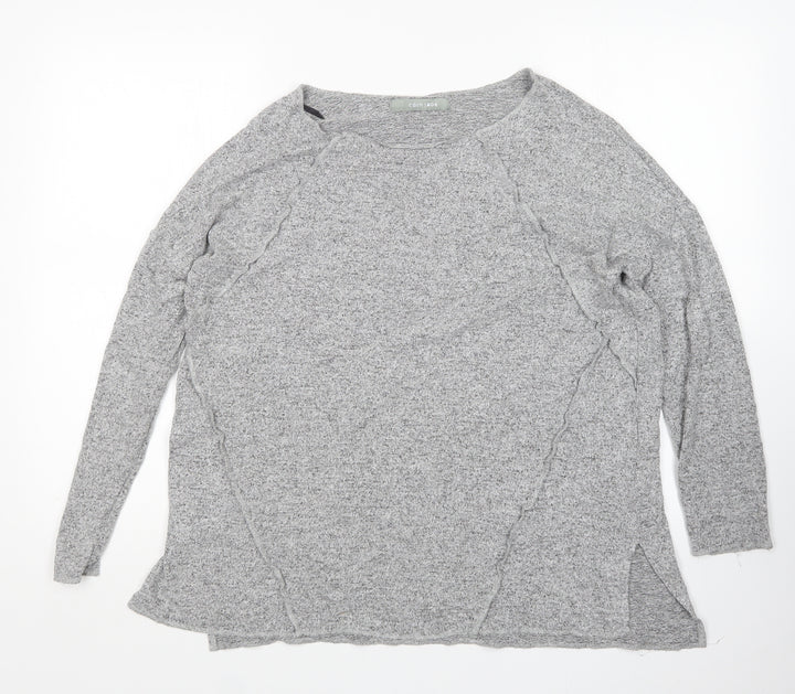 COIN 1804 Womens Grey Round Neck  Rayon Pullover Jumper Size S
