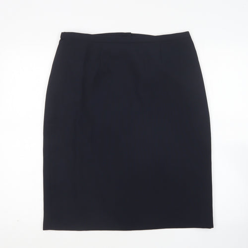 Agenda Womens Blue  Polyester Straight & Pencil Skirt Size 16