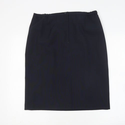 Agenda Womens Blue  Polyester Straight & Pencil Skirt Size 16