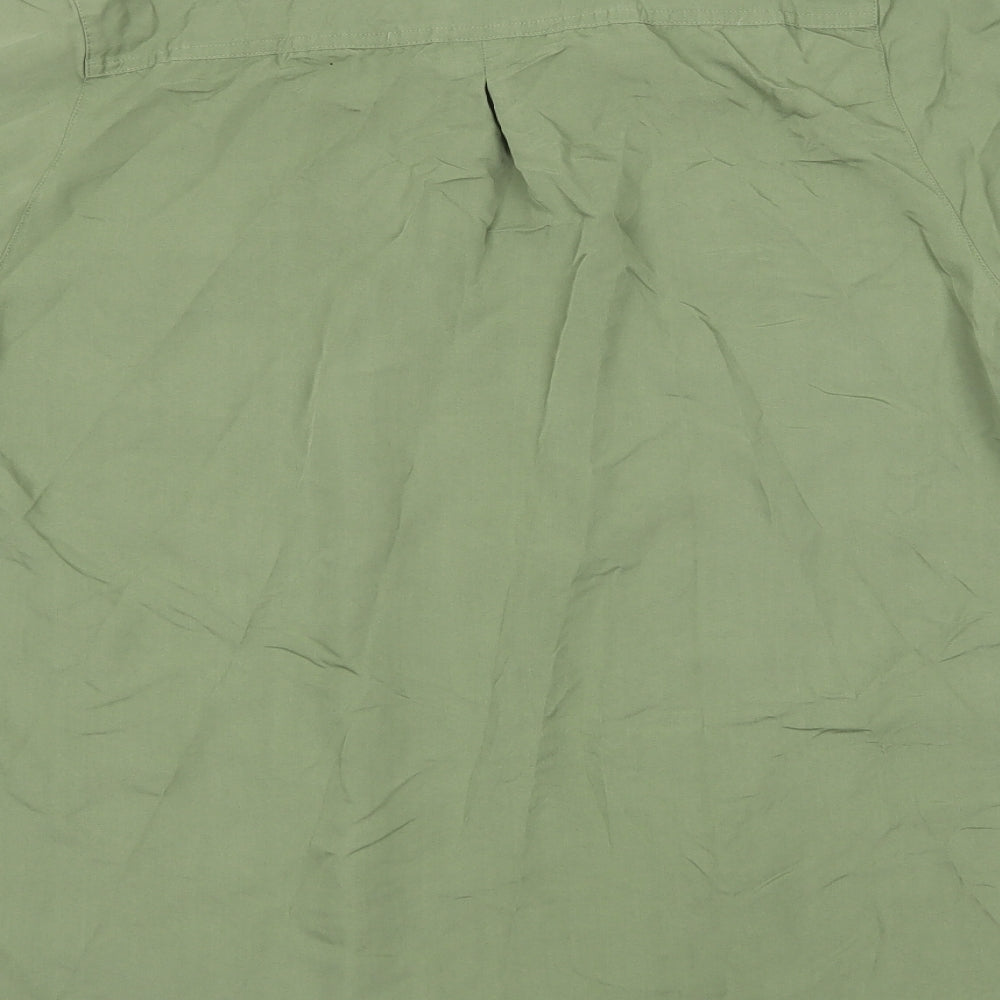 Damart Womens Green  Viscose Basic Button-Up Size 16 Collared