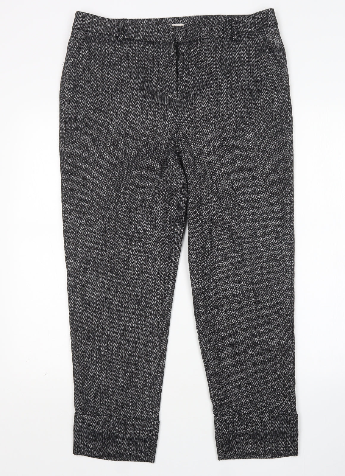 TU Womens Grey  Polyester Trousers  Size 14 L26 in Regular