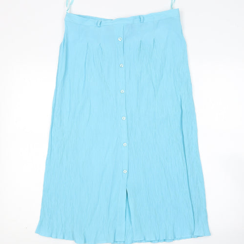 Collection Womens Green  Viscose A-Line Skirt Size 16