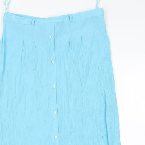 Collection Womens Green  Viscose A-Line Skirt Size 16