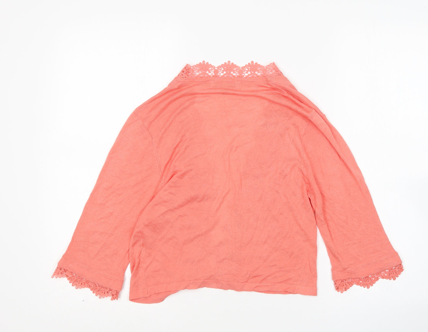 Peacocks Womens Pink V-Neck   Cardigan Jumper Size 10