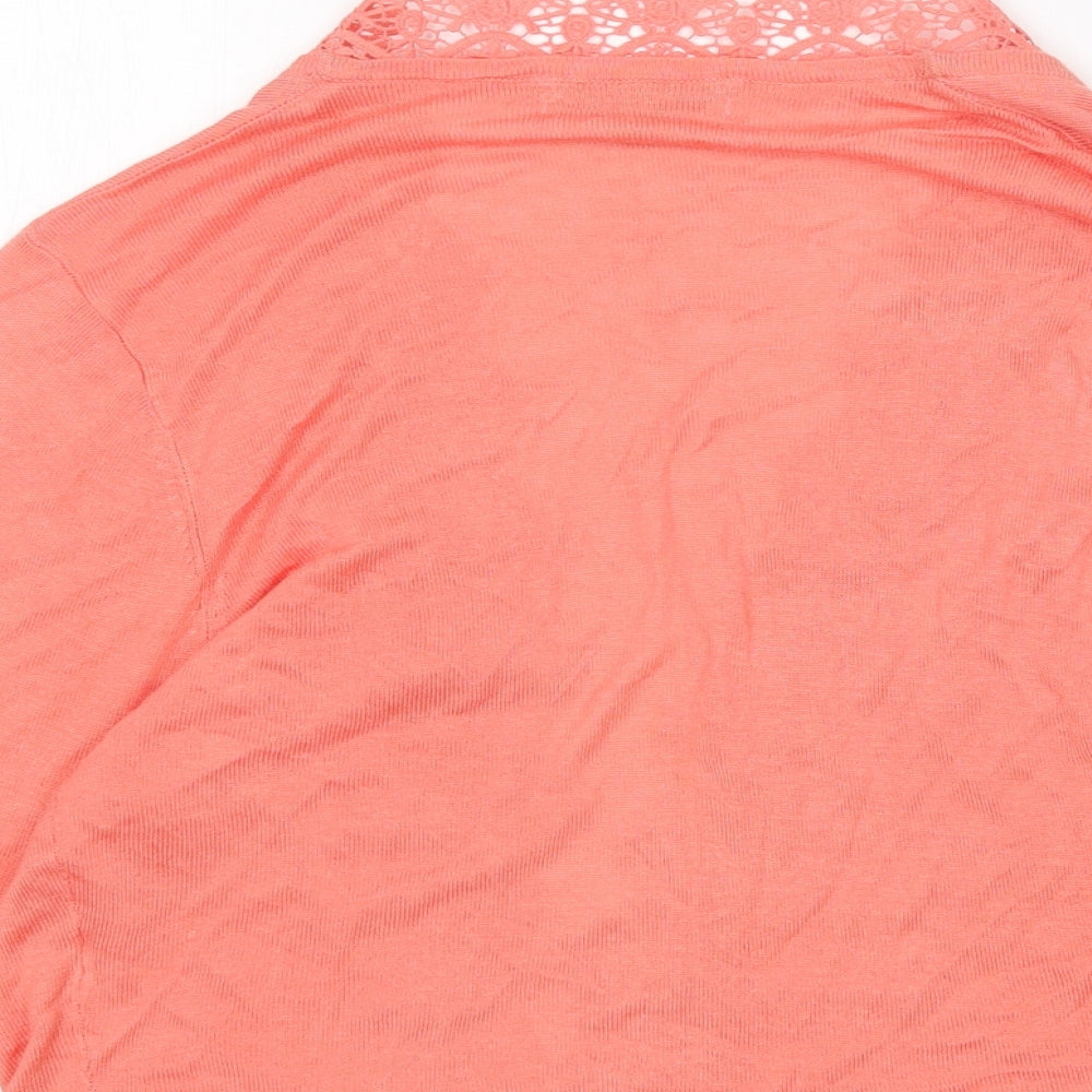 Peacocks Womens Pink V-Neck   Cardigan Jumper Size 10