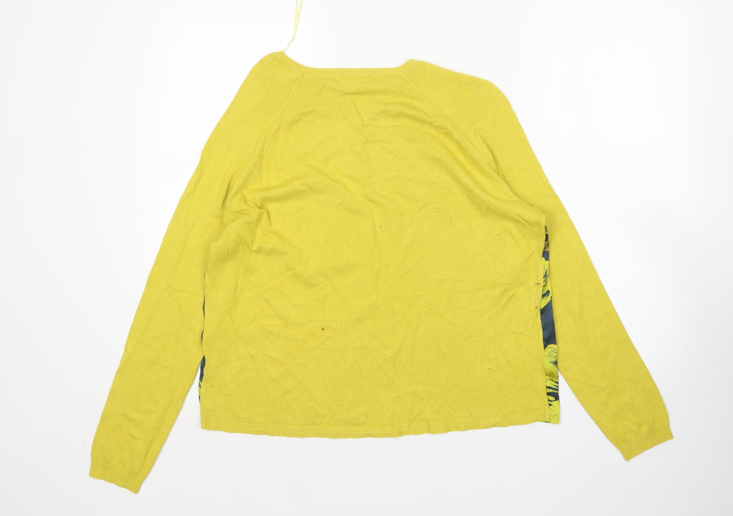 Papaya Womens Multicoloured Round Neck Floral Viscose Pullover Jumper Size 14