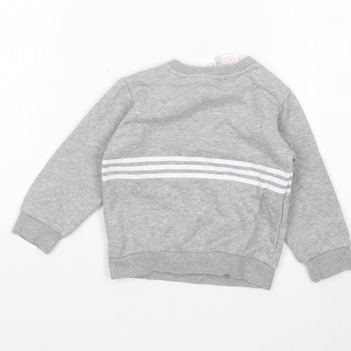 adidas Baby Grey  Cotton Pullover Jumper Size 12-18 Months