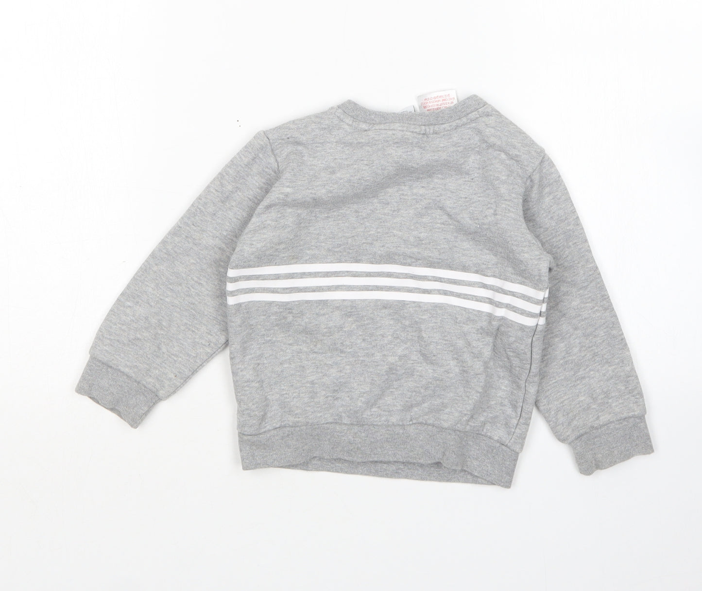 adidas Baby Grey  Cotton Pullover Jumper Size 12-18 Months