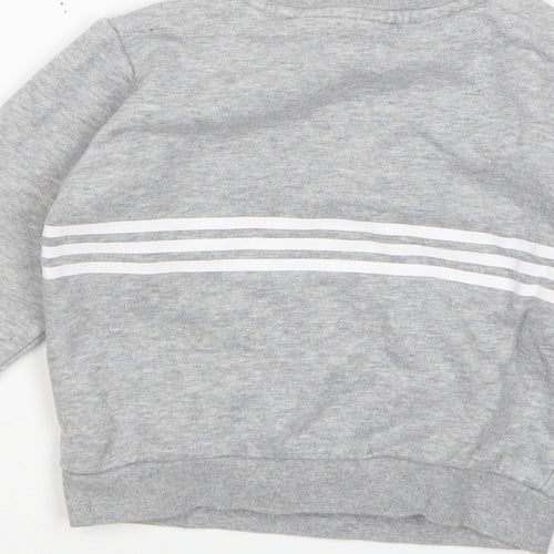 adidas Baby Grey  Cotton Pullover Jumper Size 12-18 Months