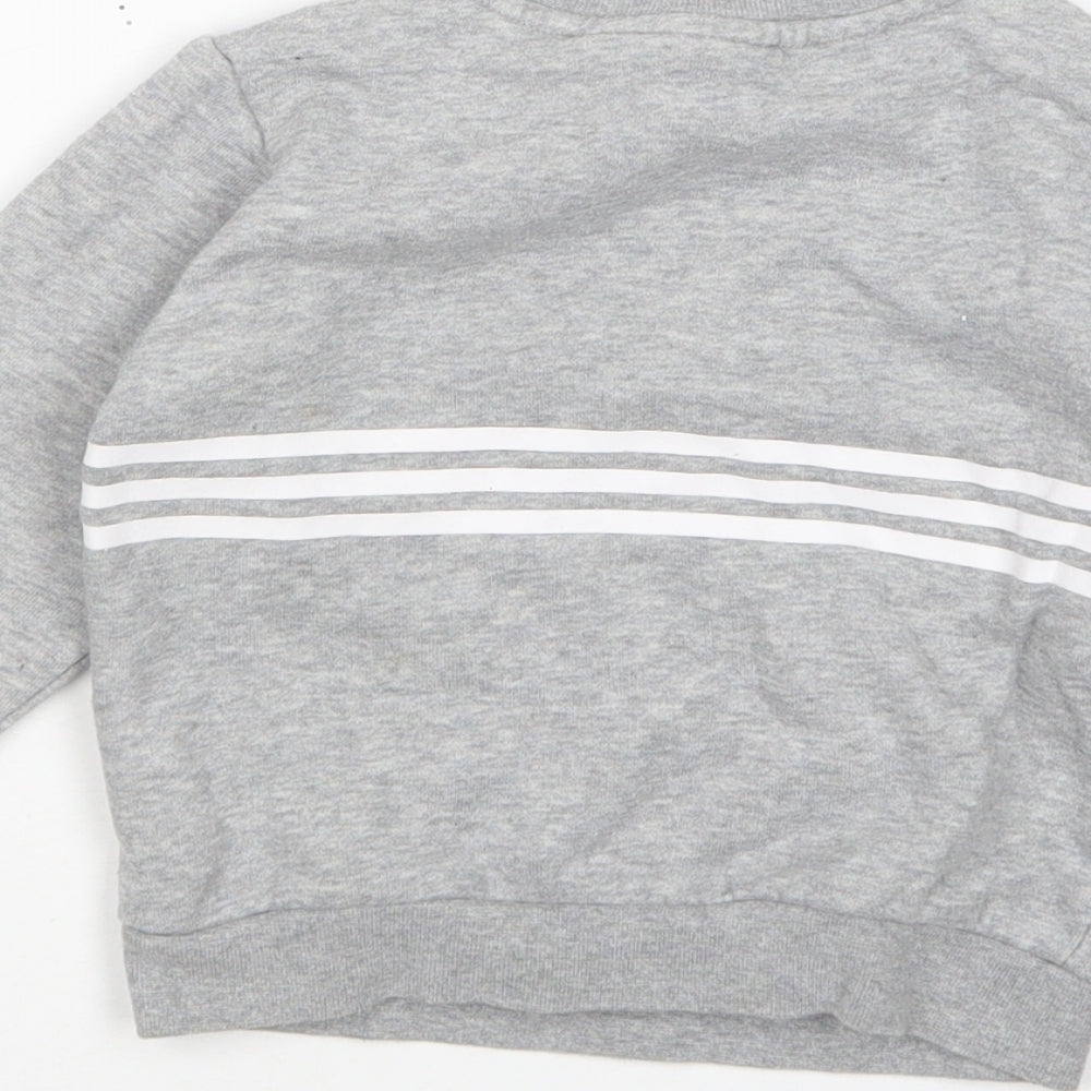 adidas Baby Grey  Cotton Pullover Jumper Size 12-18 Months