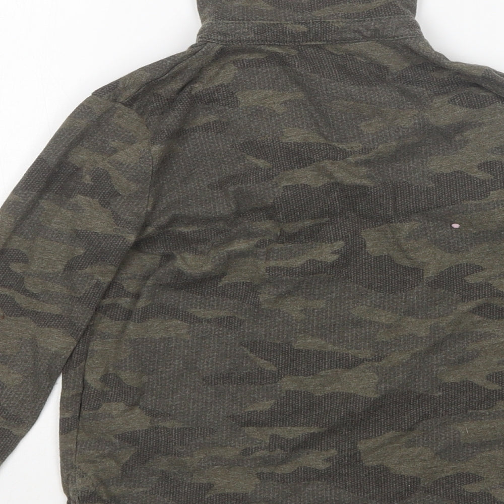 F&F Boys Green Camouflage Cotton Basic Polo Size 4-5 Years Collared