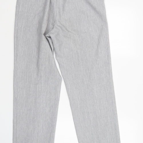 M&S Womens Grey  Polyester Trousers  Size 12 L32 in Regular
