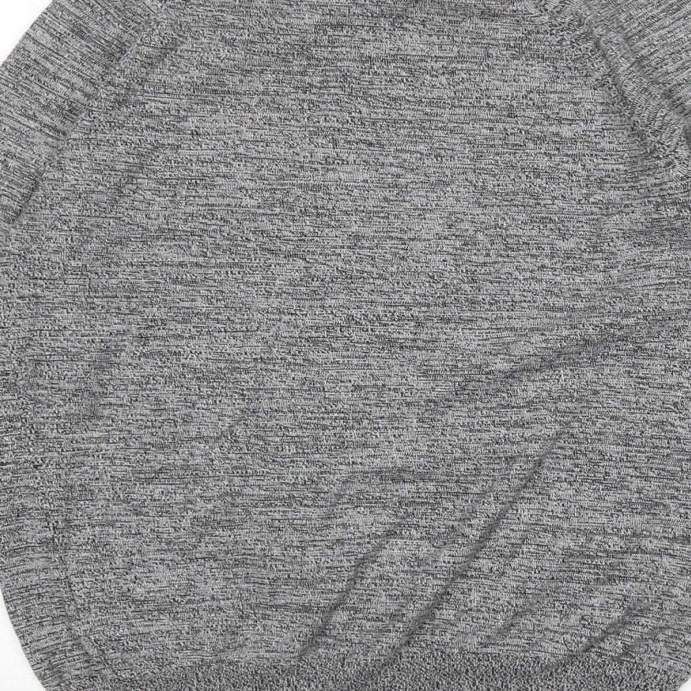TU Mens Grey Round Neck  Cotton Pullover Jumper Size M