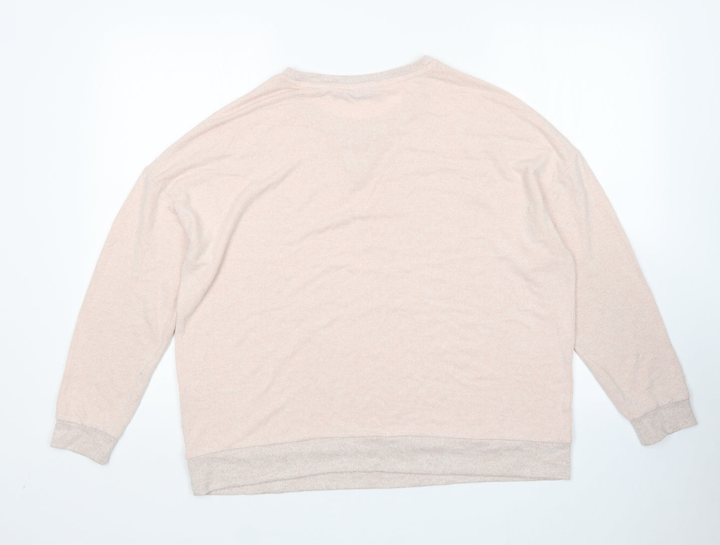 TU Womens Pink Round Neck  Viscose Pullover Jumper Size 14
