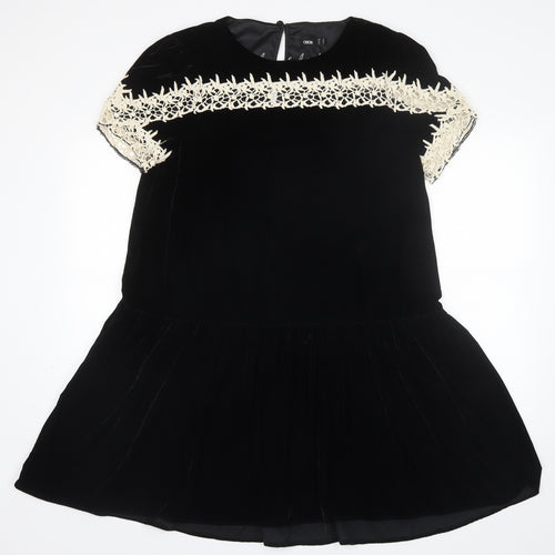ASOS Womens Black  Polyester Shift  Size 14  Round Neck