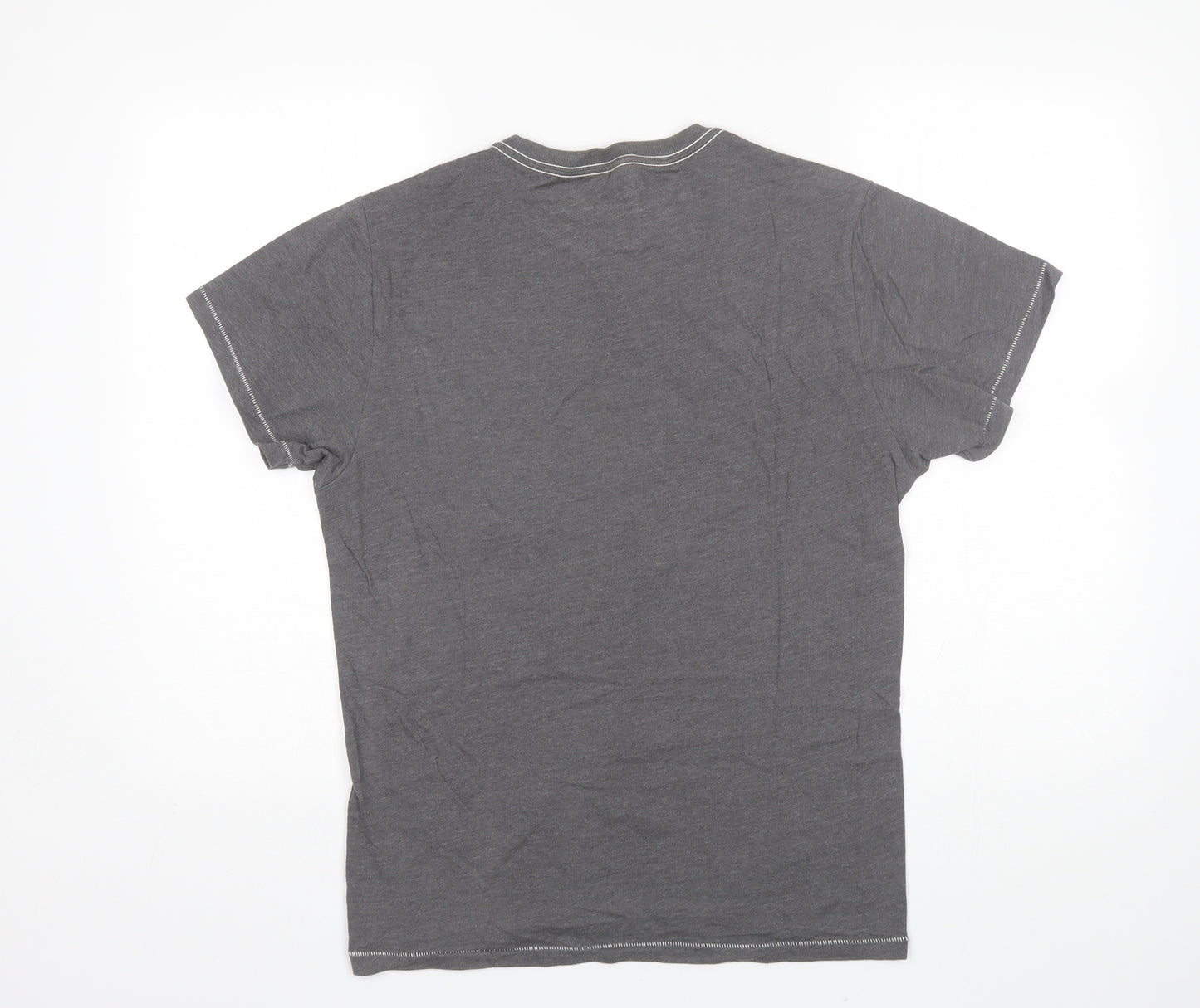 Gap Mens Grey  Cotton  T-Shirt Size S Round Neck