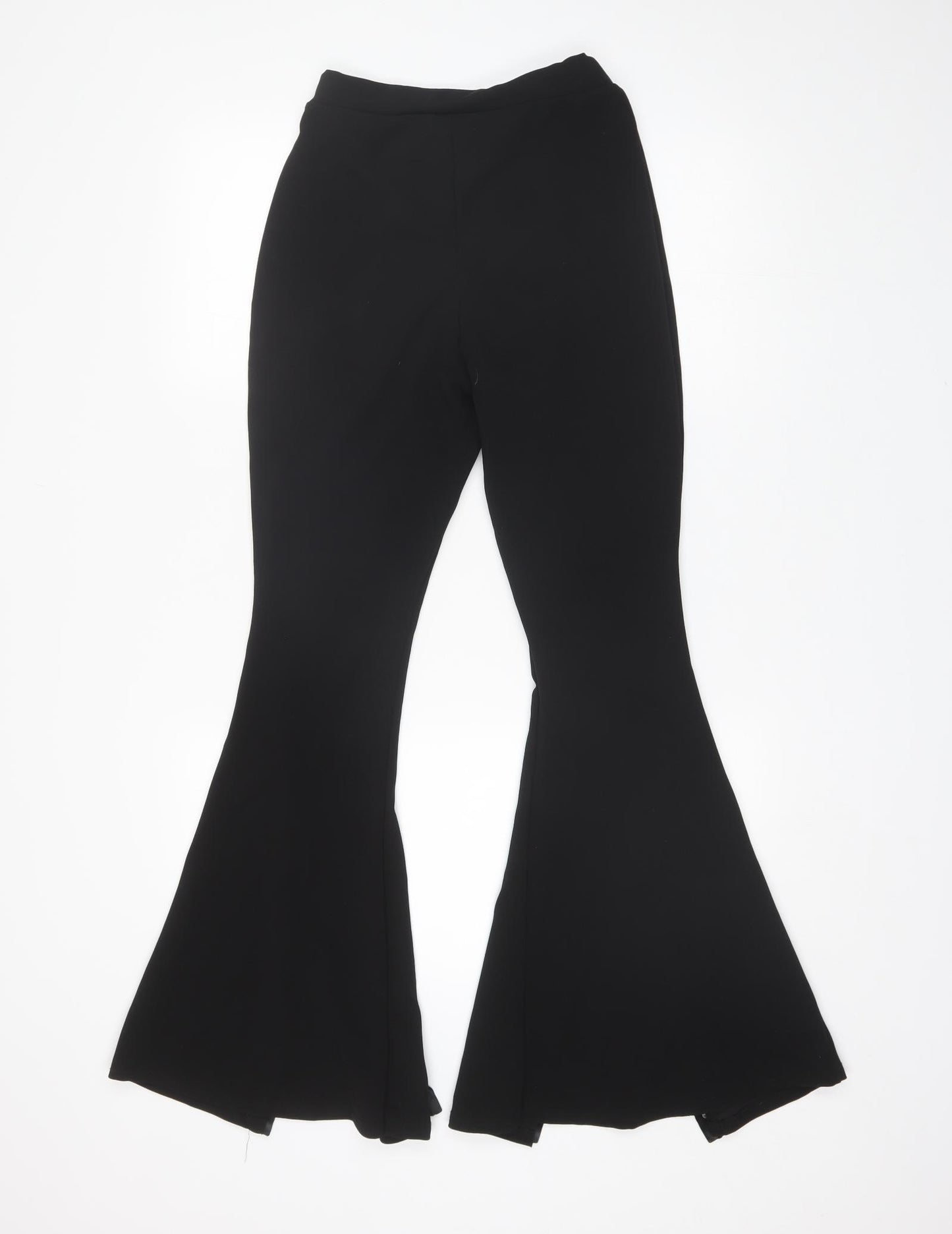 PRETTYLITTLETHING Womens Black  Polyester Trousers  Size 8 L30 in Regular