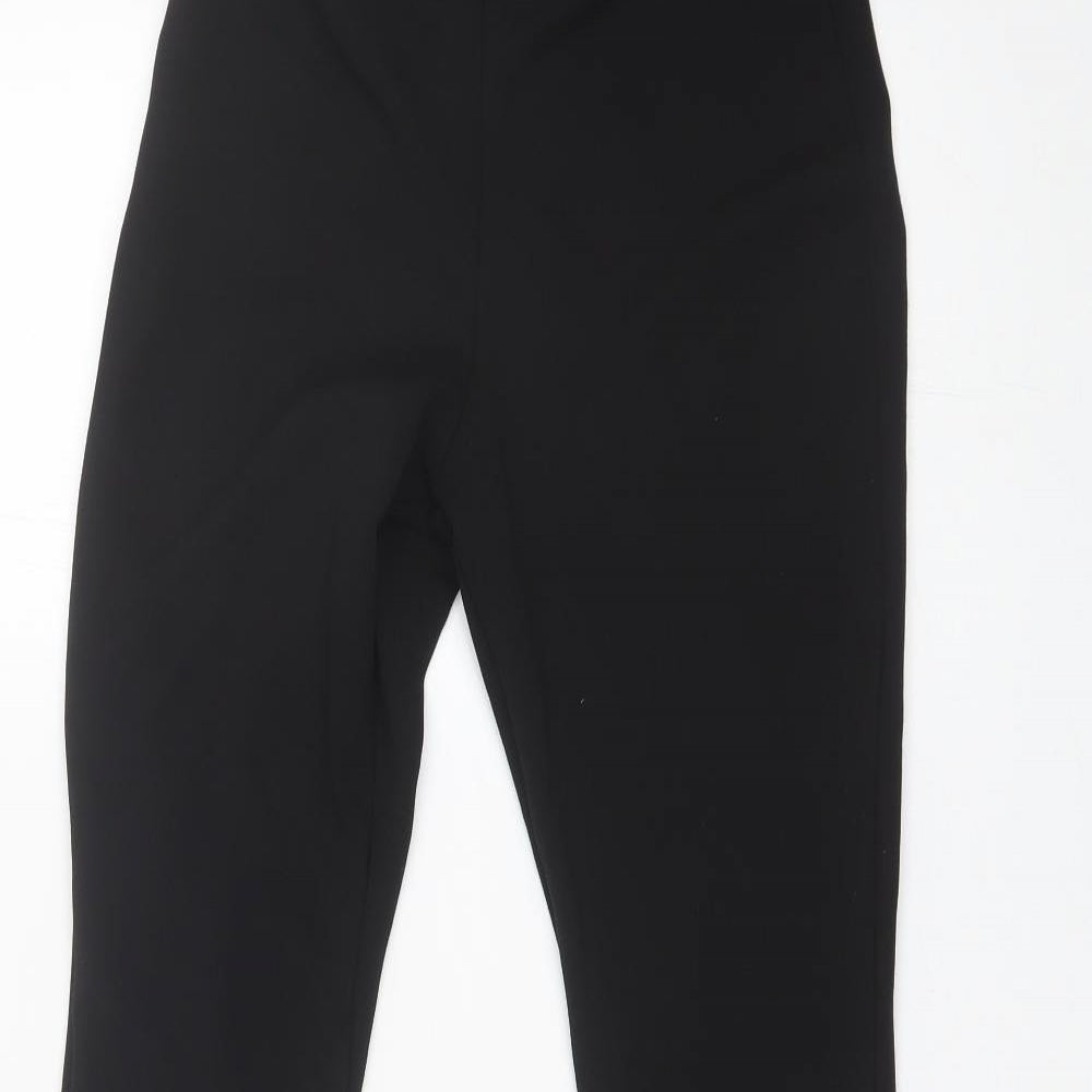 PRETTYLITTLETHING Womens Black  Polyester Trousers  Size 8 L30 in Regular