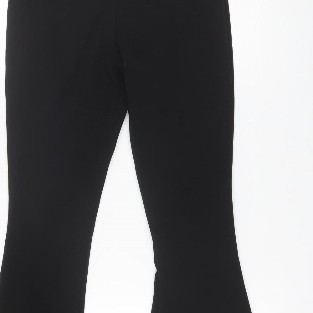 PRETTYLITTLETHING Womens Black  Polyester Trousers  Size 8 L30 in Regular