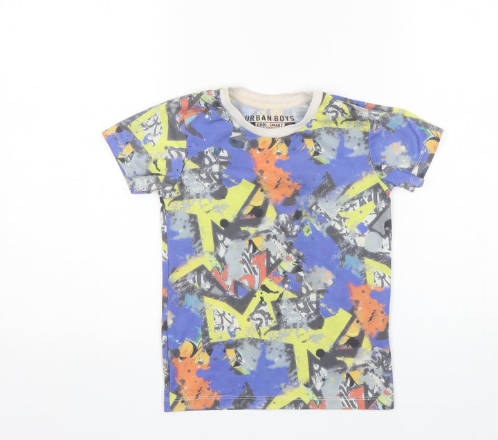 Matalan Boys Blue  Polyester Basic T-Shirt Size 5 Years Round Neck