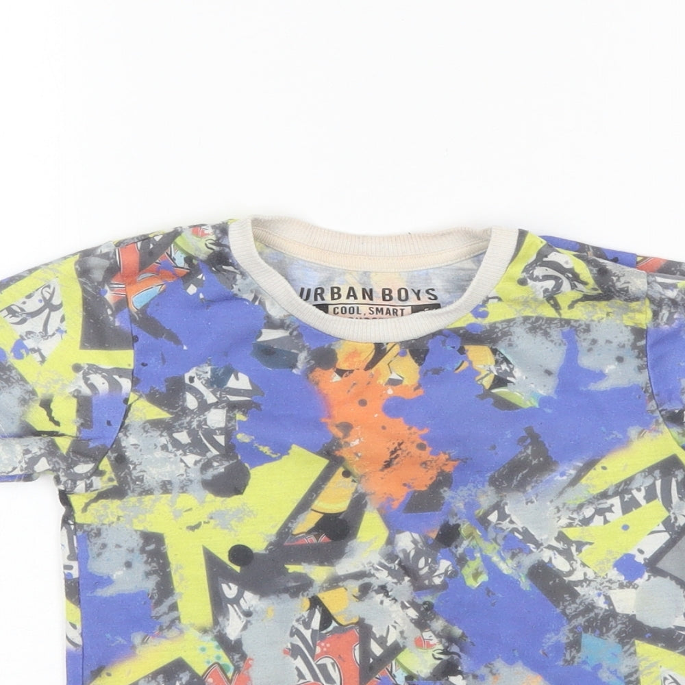 Matalan Boys Blue  Polyester Basic T-Shirt Size 5 Years Round Neck