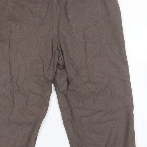 BHS Womens Brown  Linen Bermuda Shorts Size 14 L18 in Regular