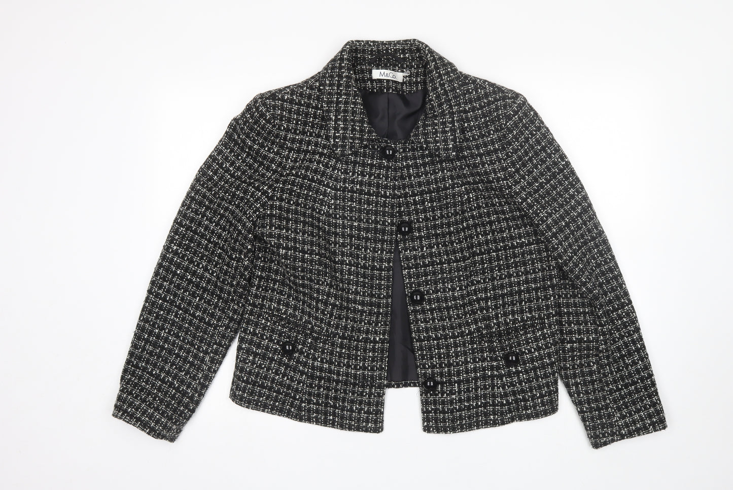 M&Co. Womens Black   Jacket  Size 18