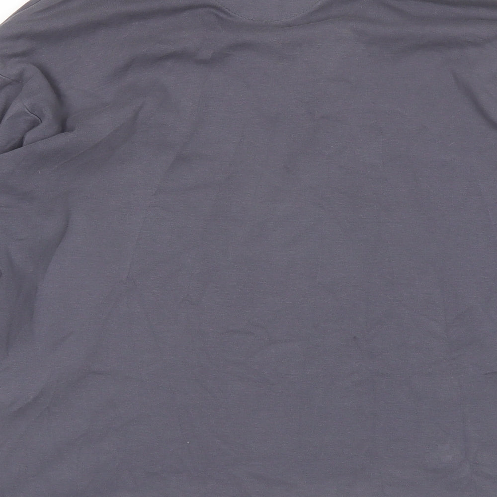 Tommy Hilfiger Mens Grey Collared  Cotton Pullover Jumper Size L