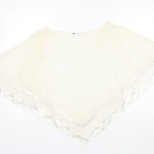 New Look Womens Beige  Polyester Basic Blouse Size 10 Round Neck