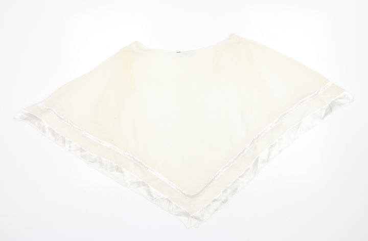 New Look Womens Beige  Polyester Basic Blouse Size 10 Round Neck