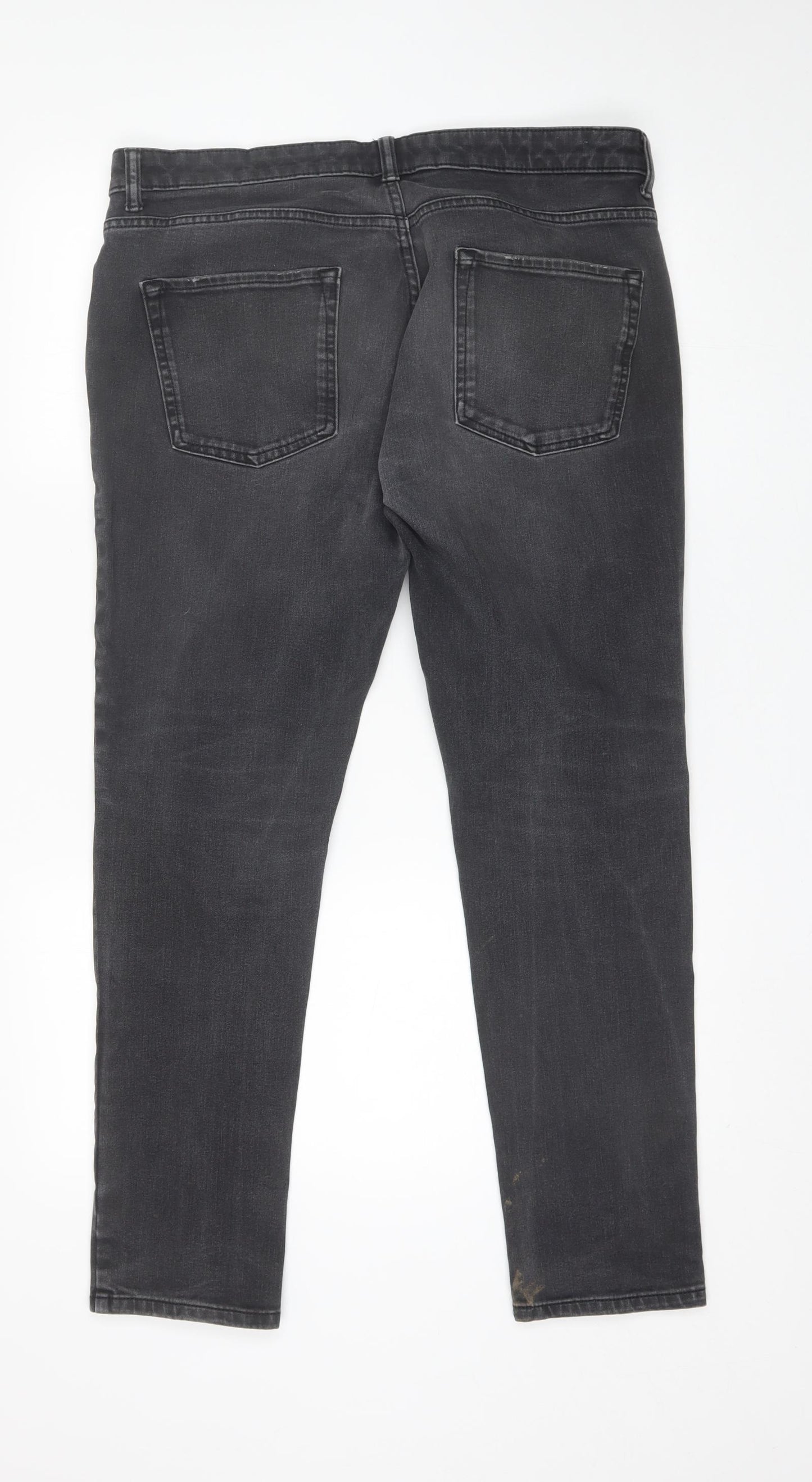 NEXT Mens Black  Cotton Skinny Jeans Size 36 in L29 in Regular