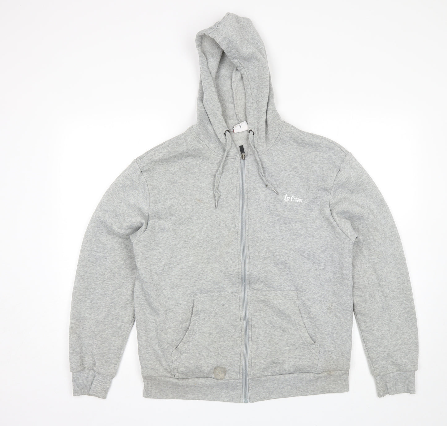 Lee Cooper Womens Grey  Polyester Full Zip Hoodie Size L