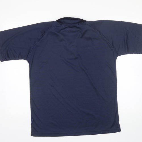 Cool Workwear Mens Blue  Polyester  Polo Size M Collared
