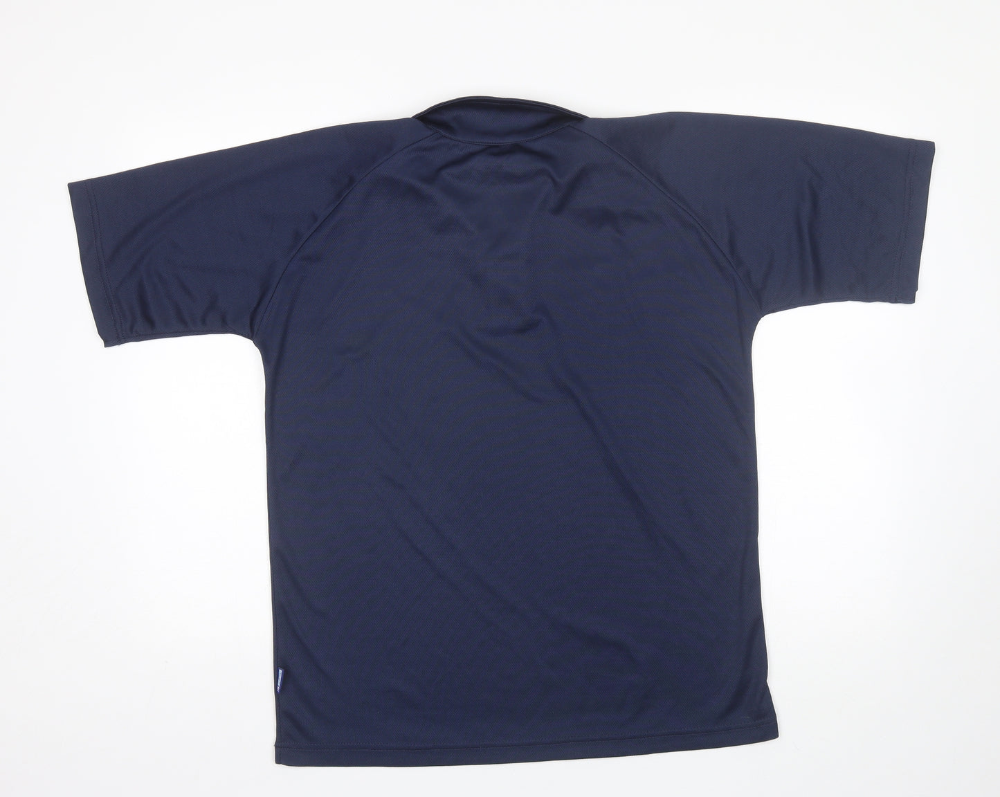 Cool Workwear Mens Blue  Polyester  Polo Size M Collared