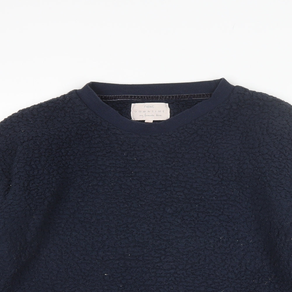 NEXT Womens Blue Round Neck  Polyester Pullover Jumper Size L