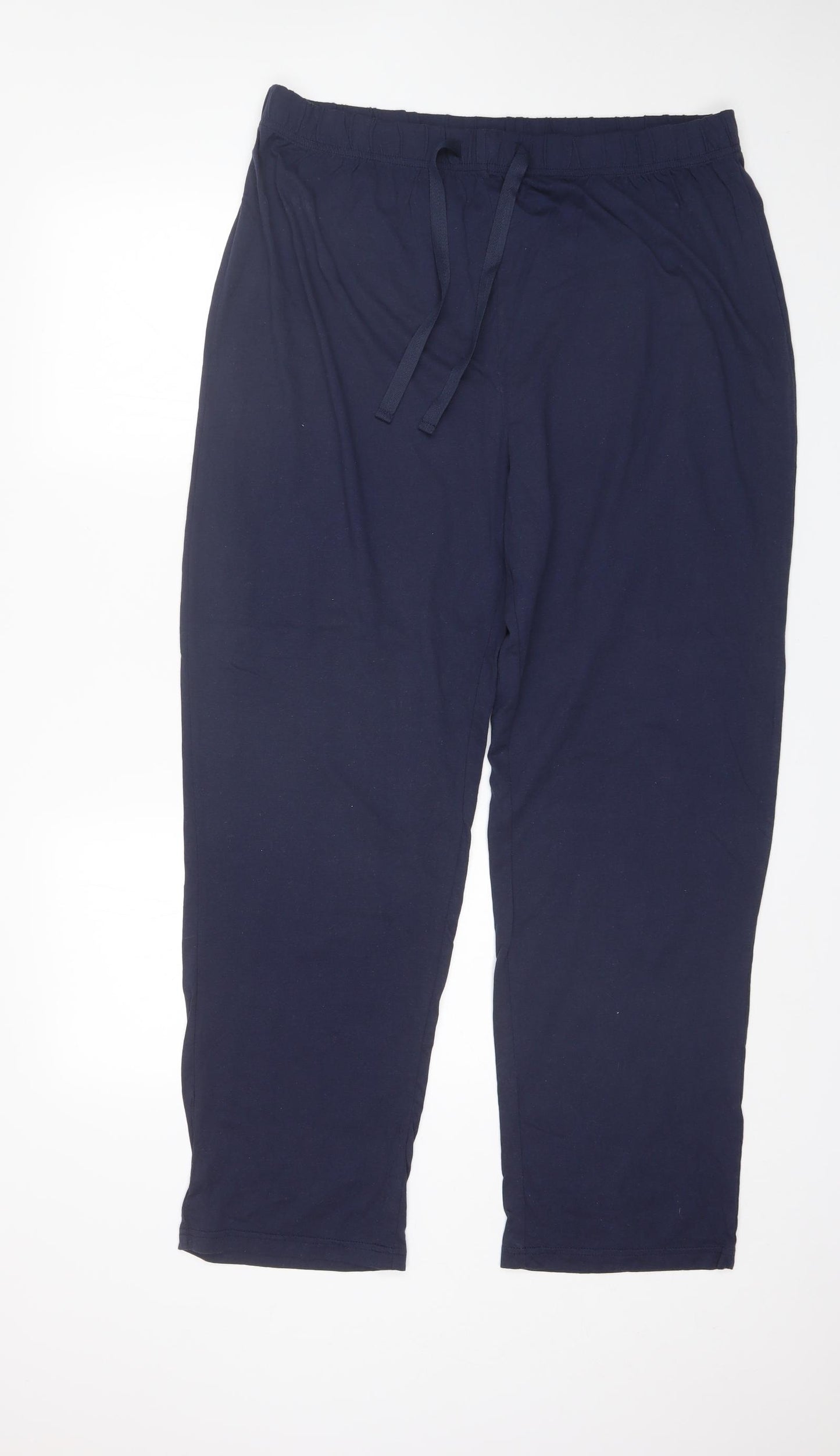 George Mens Blue Solid Cotton  Pyjama Pants Size 2XL